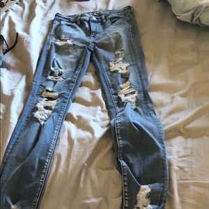 American Eagle ripped skinny jeans